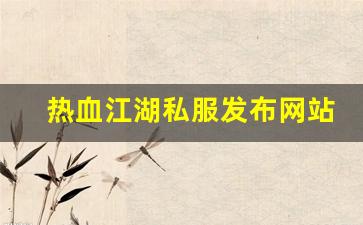 热血江湖私服发布网站 (5)