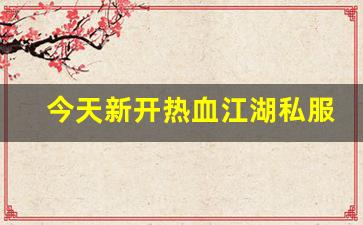 sf私服：今天新开热血江湖私服