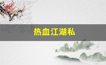热血江湖私(热血江湖私发网8000)