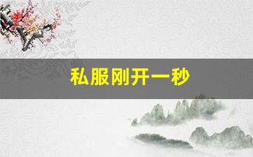 公益热血sf：私服刚开一秒(刚开一秒单职